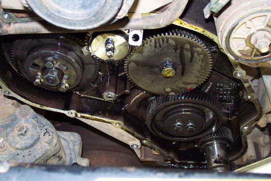 300 Tdi Zeus Gears, front cover removed